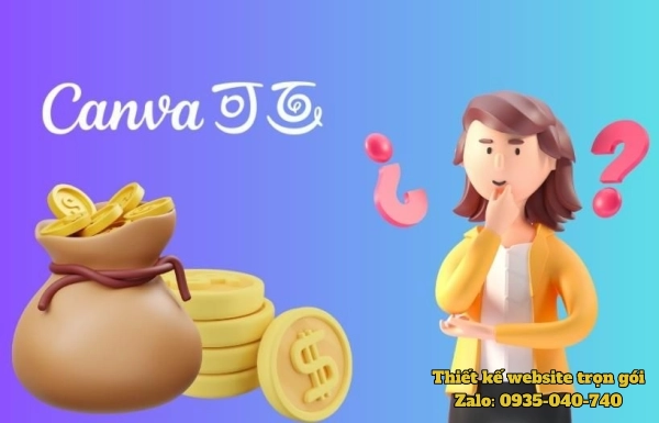 Ảnh cô gái đang suy nghỉ cách kiếm tiền với Canva