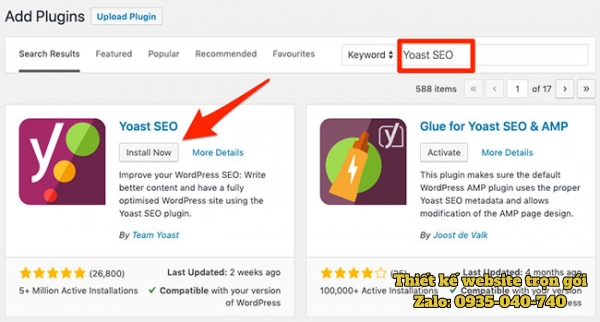 Cài đặt Yoast SEO