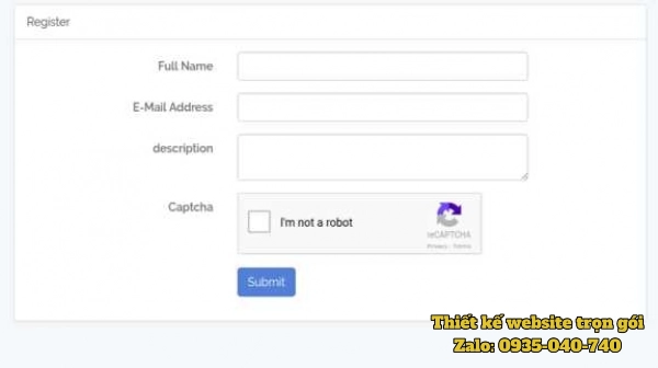 Captcha Ngăn chặn bot trong đăng ký tài khoản