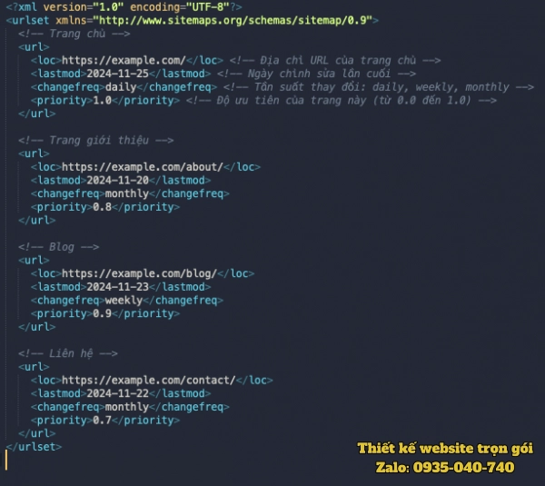 code sitemap xml thu cong