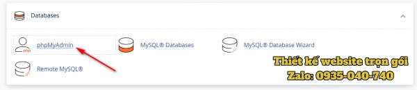 cpanel chọn phpmyadmin