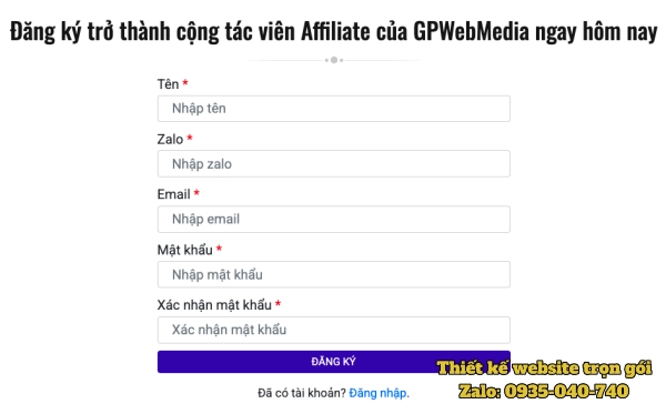 Đăng ký Affiliate GPWebMedia