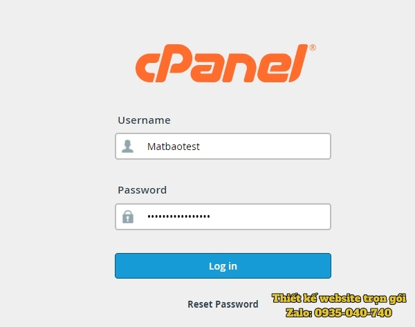 Đăng nhập cPanel