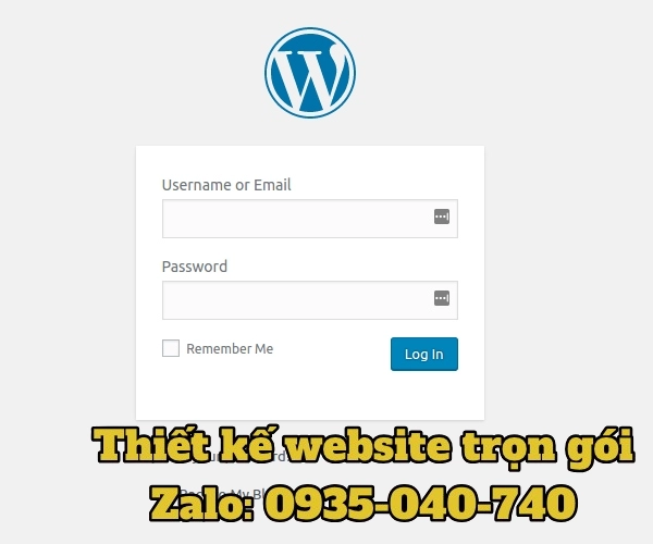 Đăng nhập vào trang quản trị WordPress