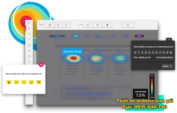 Giao diện Hotjar hiển thị bản đồ nhiệt và dữ liệu hành vi người dùng giúp doanh nghiệp hiểu rõ trải nghiệm website