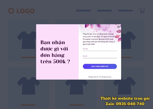 Hình mẫu CTA Popup