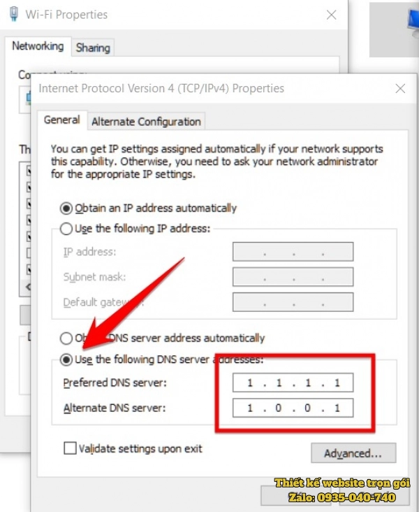 IPv4 - DNS 1.1.1.1