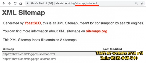 Kiểm tra sitemap