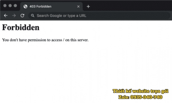 Lỗi 403 Forbidden