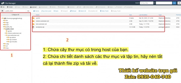 Nén file zip và tải về