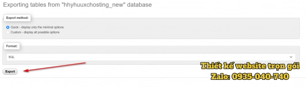 Quick Export SQL