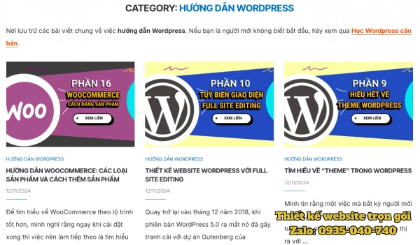 blog chia sẽ kiến thức làm wordpress