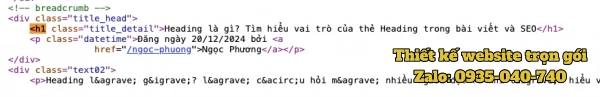 Tìm các thẻ h1