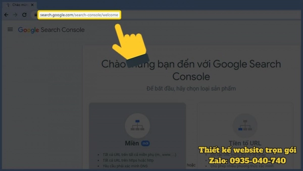 Truy cập vào Google Search Console