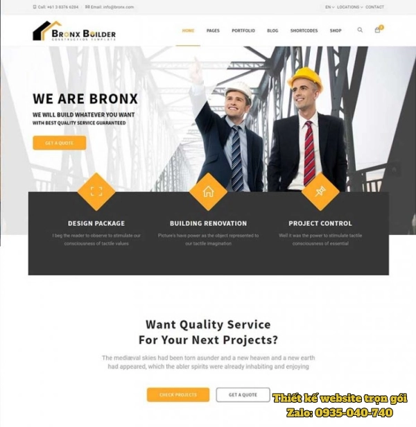 Ví dụ 1 website doanh nghiệp