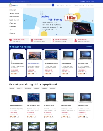 Website Laptop Ninh All