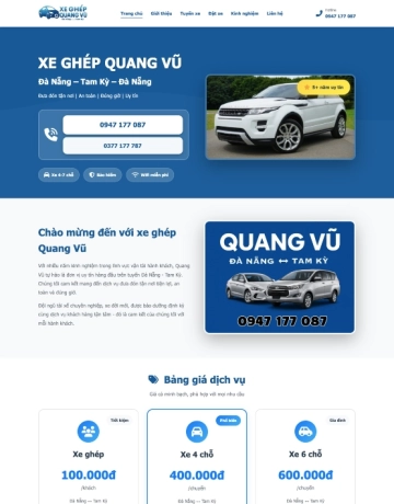 Website Xe ghép Quang Vũ