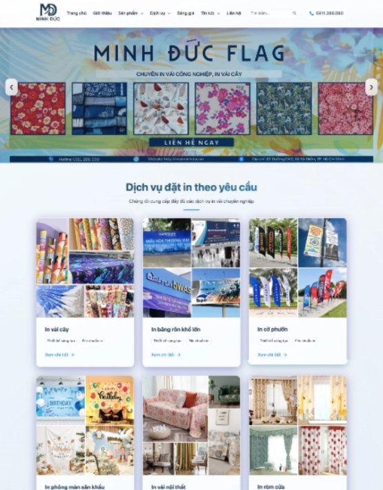Khám phá website Minh Đức Flag