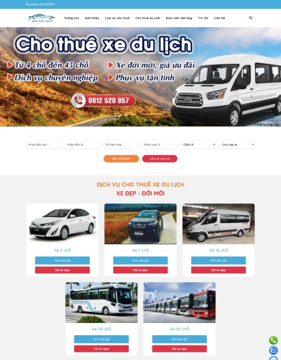 Khám phá website Minh Khôi Travel