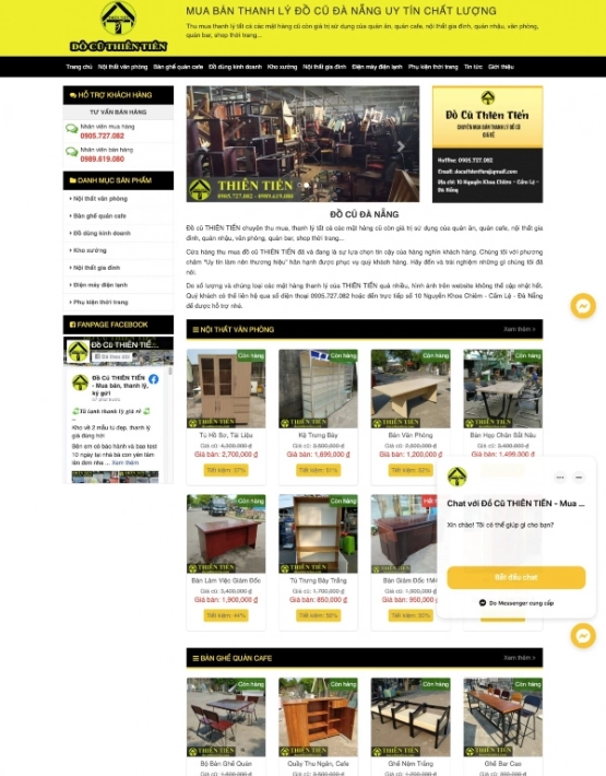 Dự án website mua bán đồ cũ cho Thiên Tiến