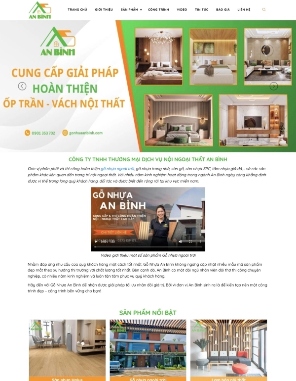 Website Gỗ nhựa An Bình