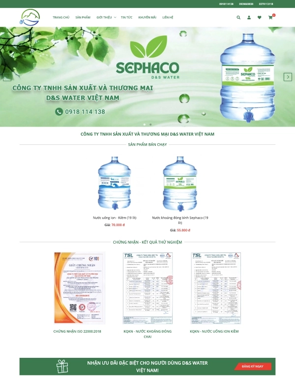 Website D&S Water Viet Nam
