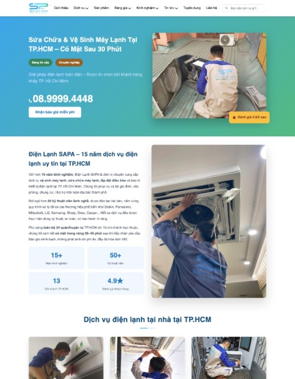 Website Điện Lạnh SAPA