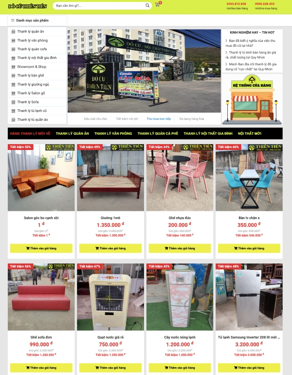 Website Đồ Cũ Thiên Tiến Quy Nhơn