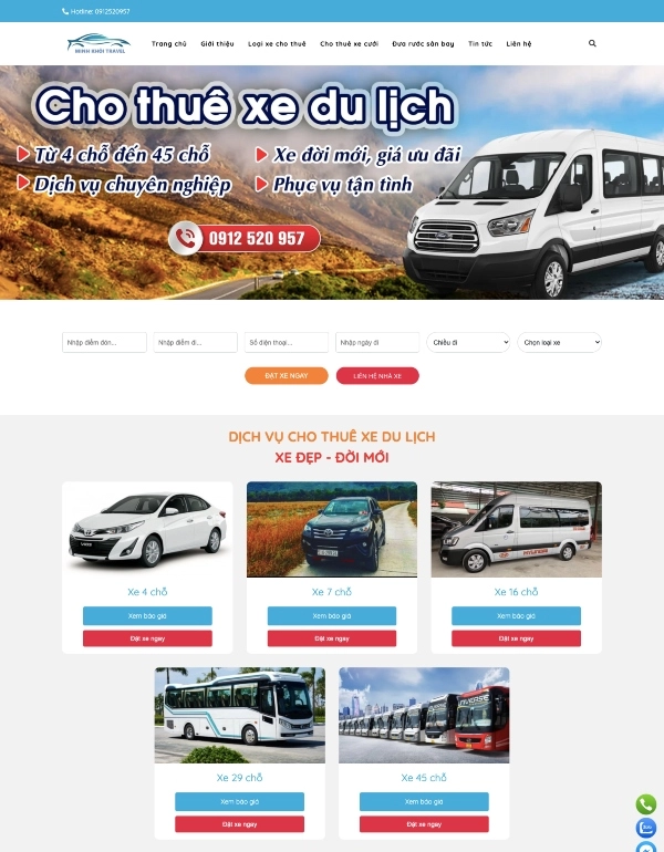 Website Minh Khôi Travel