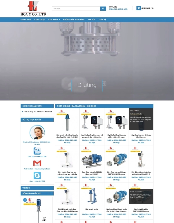 Website công ty TNHH Hoa Ý